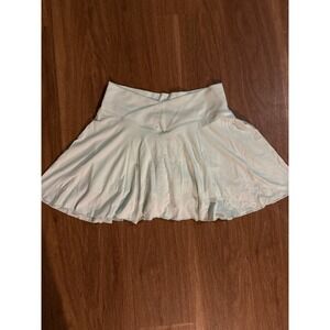 OQQ Womens sea salt Blue Crossover V Waist Athletic Skort Pleated Tennis Skirt L